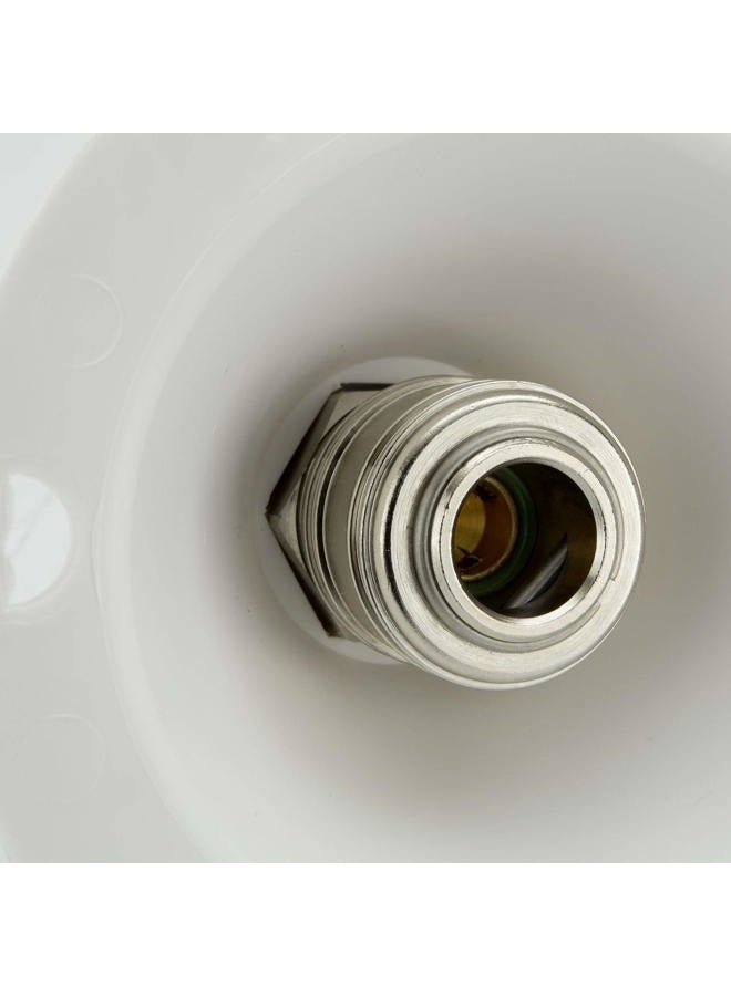 RecPro RV Exterior Spray Port Hook-Up Connector | Optional Hose With Sprayer or Quick Connector | RV Exterior Shower (White, Port Only) - Image 5