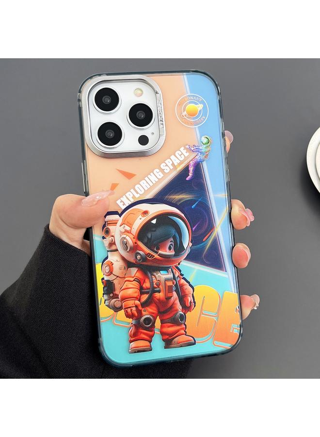 Zaboon Case For iPhone 12 Pro Max Engraved Colorful Astronaut Phone Case - Image 1