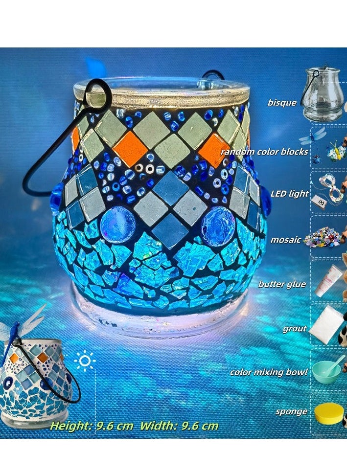 Handcrafted DIY Mosaic Glass Candle Holder  - Image 2