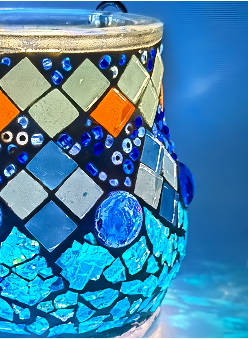 Handcrafted DIY Mosaic Glass Candle Holder  - Image 1