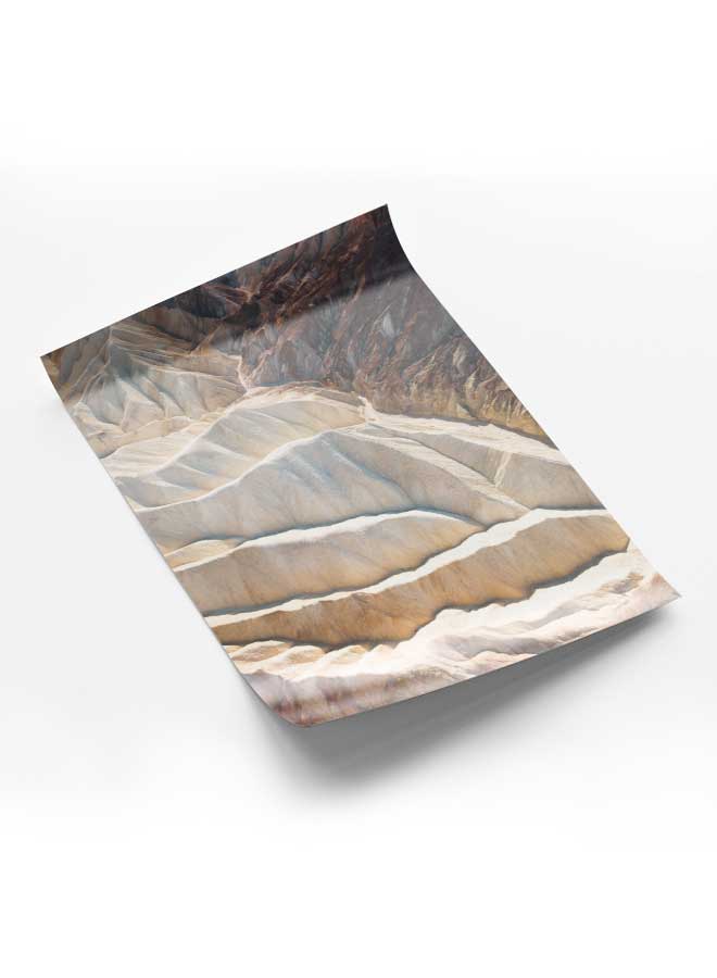 LOWHA Poster Painting Art With Four Separate Pieces Of Double-Sided Stickers Rocky Hills Top View For Home Bedroom Living Room And Office Decor  - Image 1
