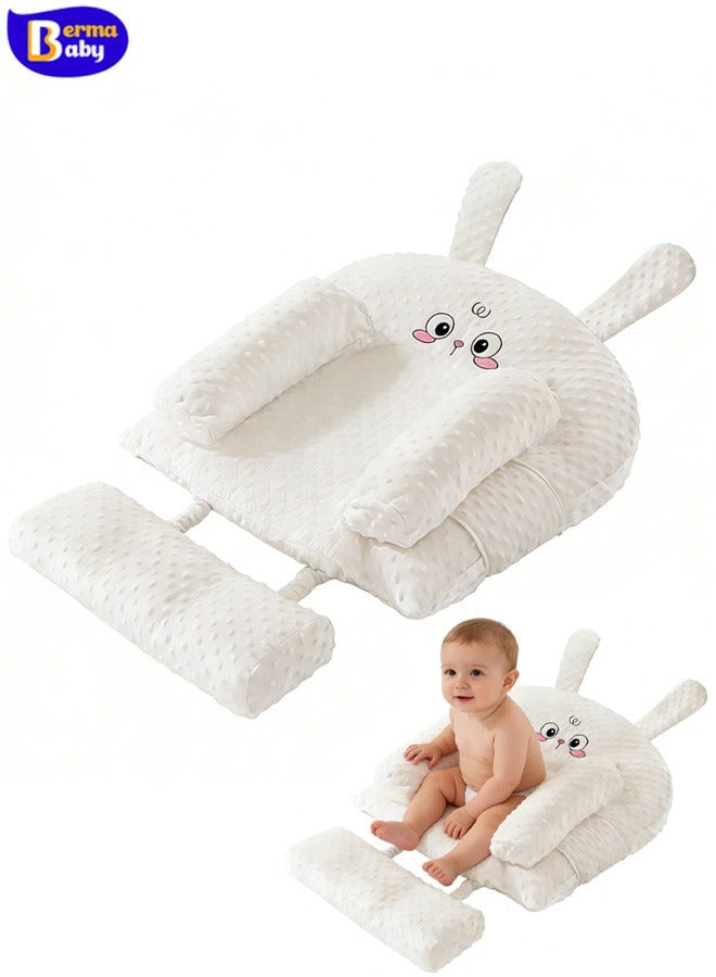 Berma Baby وسادة الرضاعة، وسادة إسفينية للأطفال، وسادة قابلة للتعديل في الارتفاع ووضع الدعم، مع غطاء قابل للغسل، وسادة مريحة ناعمة للأطفال الرضع، وسائد تغذية لنوم الطفل المرتد - Image 1