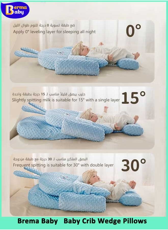 Berma Baby Nursing Pillow,  Baby Wedge Pillow, Adjustable Height and Support Position Pillow, with Washable Cover, Soft Comfort Pillow for Infants, Feeding Pillows for Reflux Baby Sleep  - Image 3