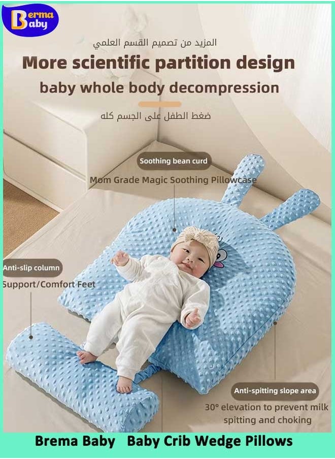 Berma Baby Nursing Pillow,  Baby Wedge Pillow, Adjustable Height and Support Position Pillow, with Washable Cover, Soft Comfort Pillow for Infants, Feeding Pillows for Reflux Baby Sleep  - Image 4
