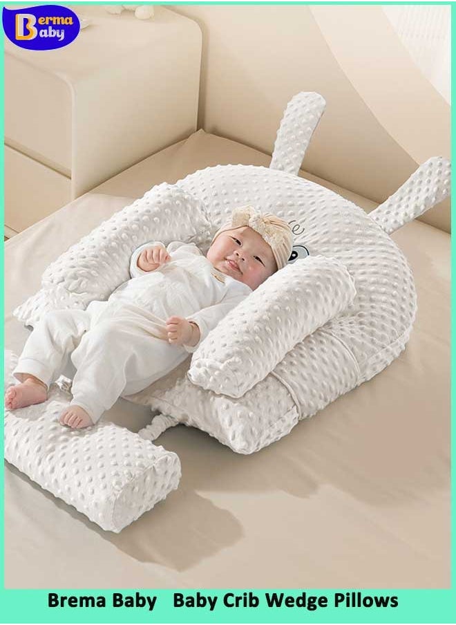 Berma Baby Nursing Pillow,  Baby Wedge Pillow, Adjustable Height and Support Position Pillow, with Washable Cover, Soft Comfort Pillow for Infants, Feeding Pillows for Reflux Baby Sleep  - Image 1