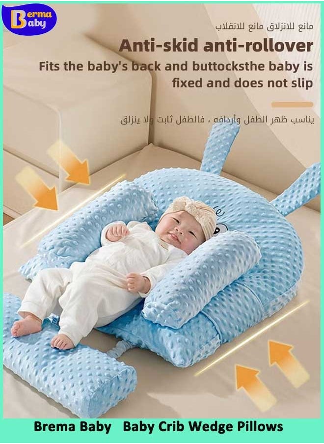 Berma Baby Nursing Pillow,  Baby Wedge Pillow, Adjustable Height and Support Position Pillow, with Washable Cover, Soft Comfort Pillow for Infants, Feeding Pillows for Reflux Baby Sleep  - Image 5