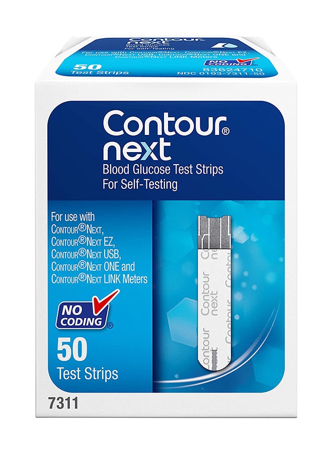 Contour 50-Piece Glucose Measuring Strips - Image 1