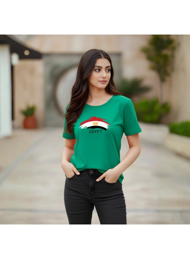 تي شيرت نسائي للكبار بمناسبة اليوم الوطني المصري - هدية لكل مصري - مثالي لعيد استقلال مصر - تي شيرت نسائي ليوم مصر - Image 3