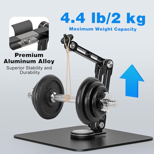 JUBOR Mic Stand Desk, 360° Rotatable Desktop Microphone Stand, Max Load 4.4 lb, Adjustable Microphone Desk Stand Mount with 1/4“ 3/8“ 5/8” Screw and 2 Mic Clip, for Recording Podcasting Streaming Studio - Image 4