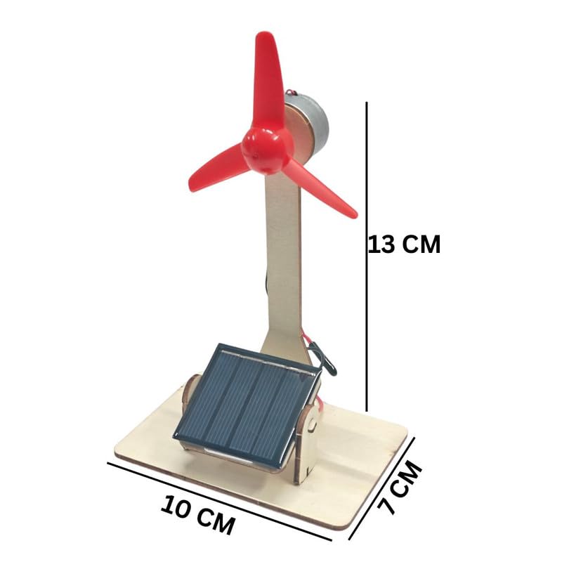 ESPtronics Readymade Mini Solar Panel DC Motor Toy Fan Science Project kit Working Model Easy Assembly Solar Powered for School Students and Kids - Image 2