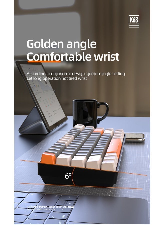 Free wolf Freewolf K68 Bluetooth Wireless Dual-Mode Mechanical Keyboard - Image 5