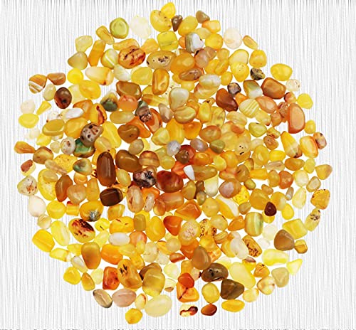 TOI SHOP Yellow Agate TumblePebbles Stone for Reiki Crystal Vastu Fang Shui Aura Home Decor Office Decor Gifting Good Luck showpiece etc Yellow Onyx 400 gm - Image 2