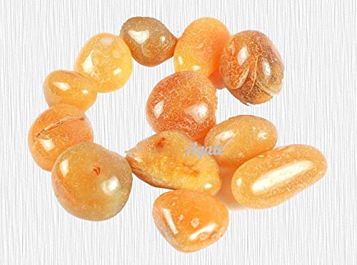 TOI SHOP Yellow Agate TumblePebbles Stone for Reiki Crystal Vastu Fang Shui Aura Home Decor Office Decor Gifting Good Luck showpiece etc Yellow Onyx 400 gm - Image 3