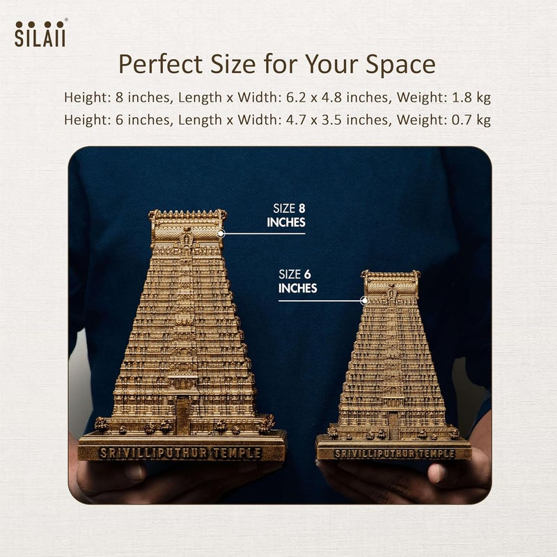 SILAII Srivilliputhur Andal Temple Monumental Sculpture 8 Inch - Image 5