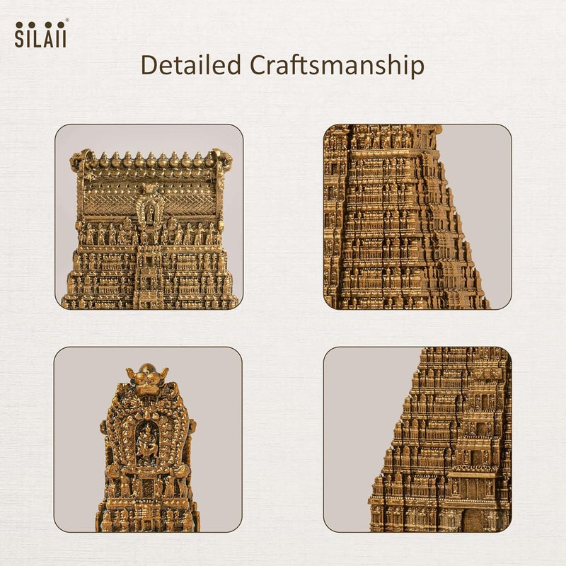 SILAII Srivilliputhur Andal Temple Monumental Sculpture 8 Inch - Image 4
