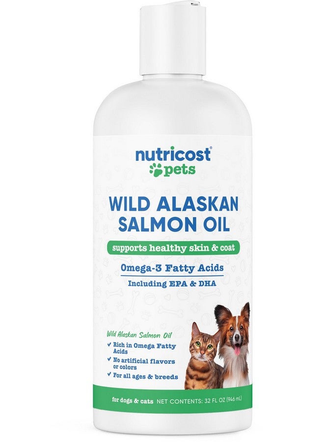 زيت سمك السلمون البري من نيوتريكوست بيتس للكلاب والقطط، 32 أونصة سائلة، يدعم صحة الجلد والفراء، وأحماض أوميجا 3 الدهنية، بما في ذلك حمض إيكوسابنتينويك وحمض دوكوساهيكسانويك - Image 1