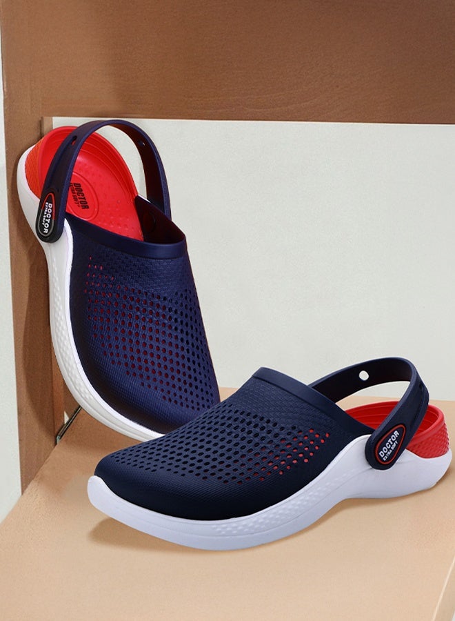 DOCTOR EXTRA SOFT Men's Classic Casual Sports Clogs/Sandals with Adjustable Back Strap | Lightweight, Comfortable, Stylish, Anti-Skid, Waterproof Everyday Mules for Men & Boys - D-513 - Image 1