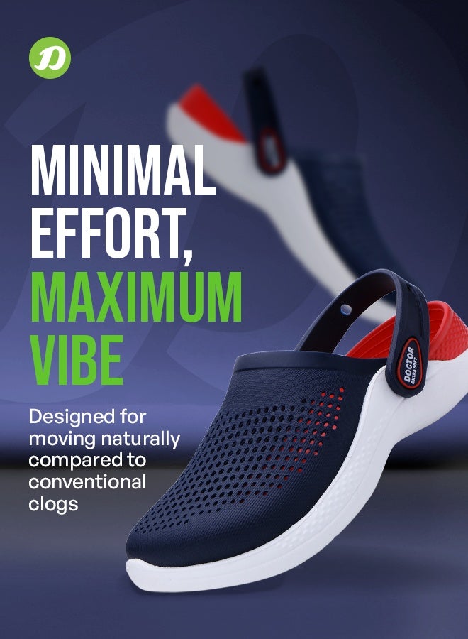 DOCTOR EXTRA SOFT Men's Classic Casual Sports Clogs/Sandals with Adjustable Back Strap | Lightweight, Comfortable, Stylish, Anti-Skid, Waterproof Everyday Mules for Men & Boys - D-513 - Image 4