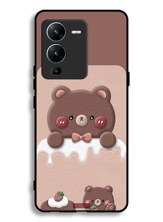 Tolwak Vivo V25 Pro 5G Protective Case Cover Bear Strawberry - Image 2