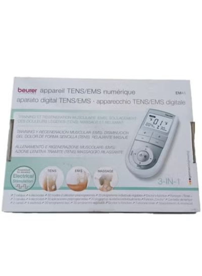 بيورير EM 41 وحدة تحفيز العضلات الإلكترونية عبر الجلد (TENS/EMS) الرقمية وحدة تحفيز العضلات الإلكترونية للعضلات - Image 2