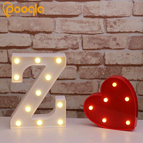 Pooqla LED Marquee Letter Lights Sign, Light Up Alphabet Letter for Home Party Wedding Decoration Z - Image 4