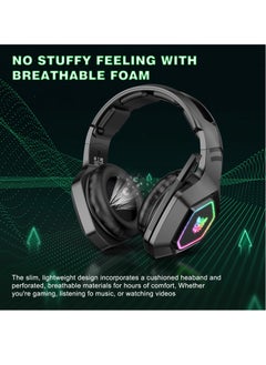 onikuma B100 LED Lights Wireless Gaming Headset With Microphone  - Image 5