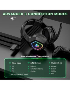 onikuma B100 LED Lights Wireless Gaming Headset With Microphone  - Image 2