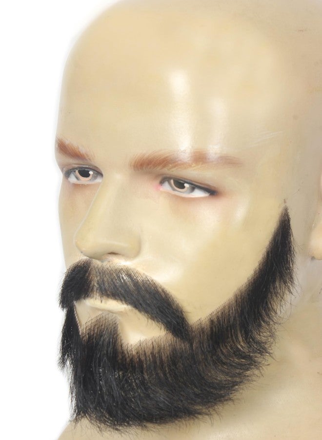Ritzkart Fake Beard for Men - 100% Human Hair Natural Look Real Hair Beard & Moustache Kit for Adults Reusable Beard for Acting Costume Drama Cosplay & Makeup Use (BigSizeMenBeardHH) - Image 4