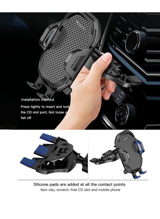 Yesido C84 Car Phone Holder With Air Vent Clips Black - Image 4