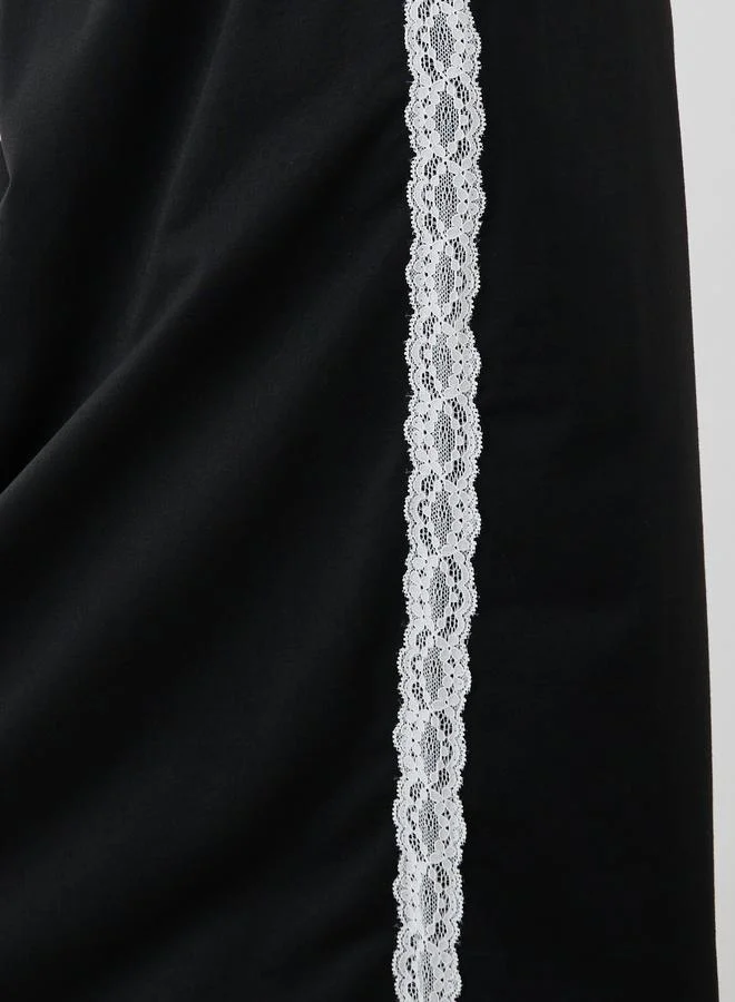 Take Two Take Two Side Lace Detail Straight Fit Midi Skirt