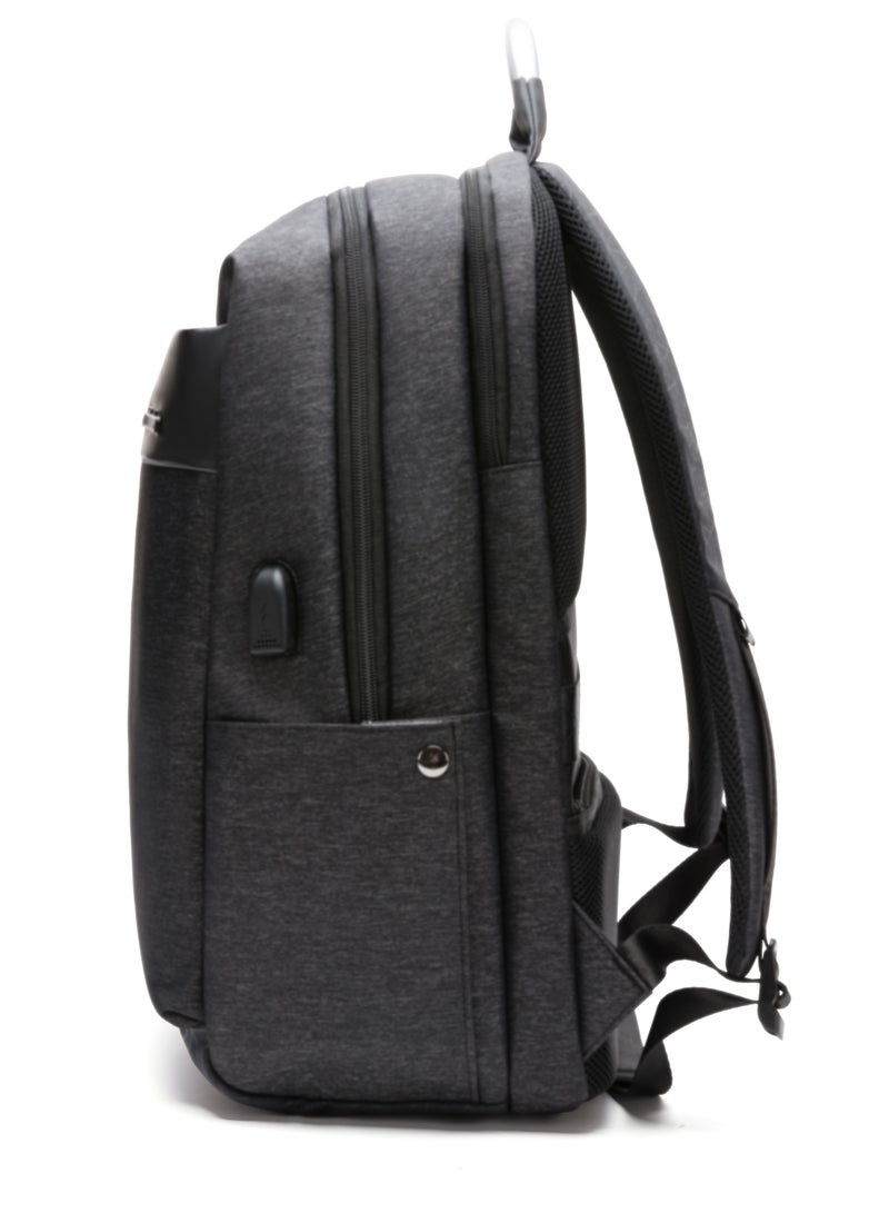 ARCTIC HUNTER Laptop Backpack with USB Charging Port Slim Travel Bag with Laptop Compartment Water Resistant College School Book Computer Bag for Girls and Boys Fits 15.6 Inch Laptop B00218 Black - Image 5