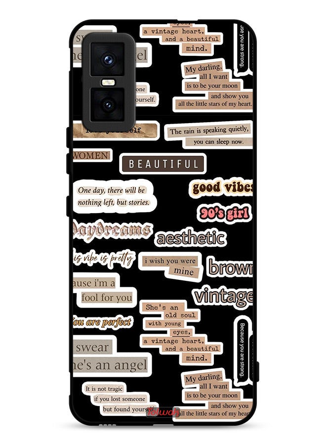 Tolwak Infinix GT 30 Pro Protective Case Cover Beautiful Quotes Stickers - Image 1