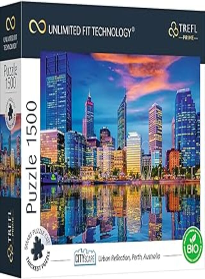 Trefl Prime 1500 Pieces Puzzle Cityscape: Urban Reflection, Perth, Australia
