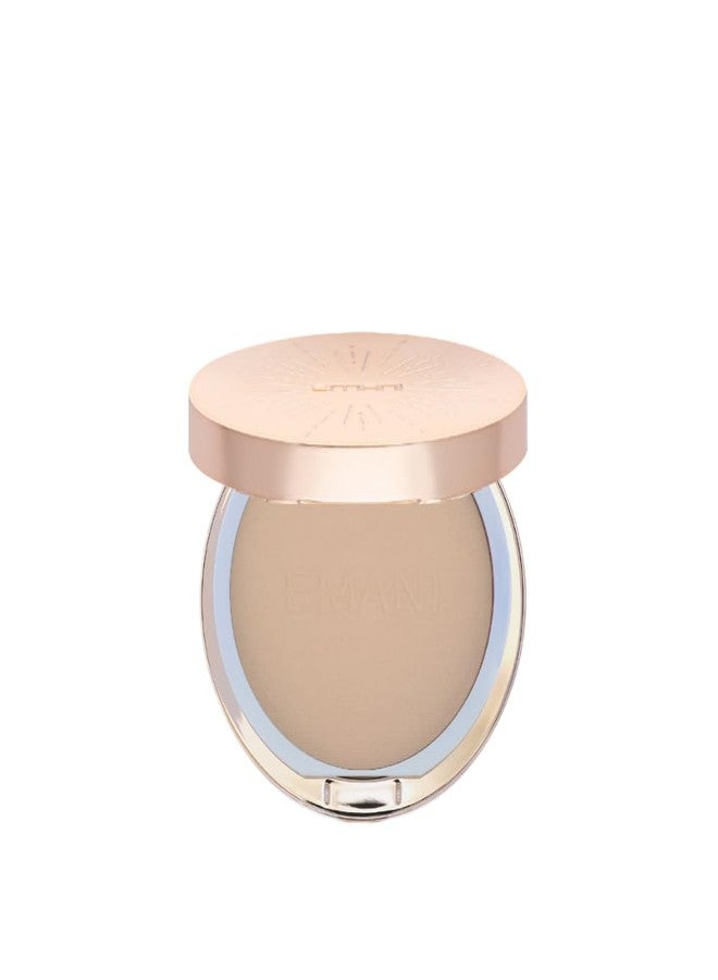 Emani Flawless Matte Powder Foundation - Mineral Compact Makeup for Sensitive Skin, Buildable Coverage, Shine Control, Long-Lasting Finish Up for Sensitive Skin and Oil Control, Warm Beige - Image 1