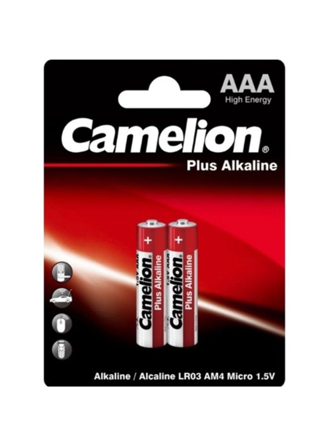 Camelion AAA Alkaline Batteries 2 Pack, 1.5V Long Lasting Triple A Battery for Remote Controls, Wireless Mouse, Toys, Clocks & Home Electronics - Image 1