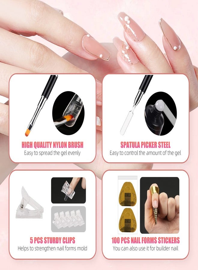 LIONVISON Nail Dual Forms for Polygel, 120Pcs Coffin Shape Nail Forms for Builder Gel Reusable, 12 Sizes Extension Acrylic Nail Molds Sets, Nail Gel Forms False Nail Tips for Manicure Nail Art Design Salon DIY - Image 3