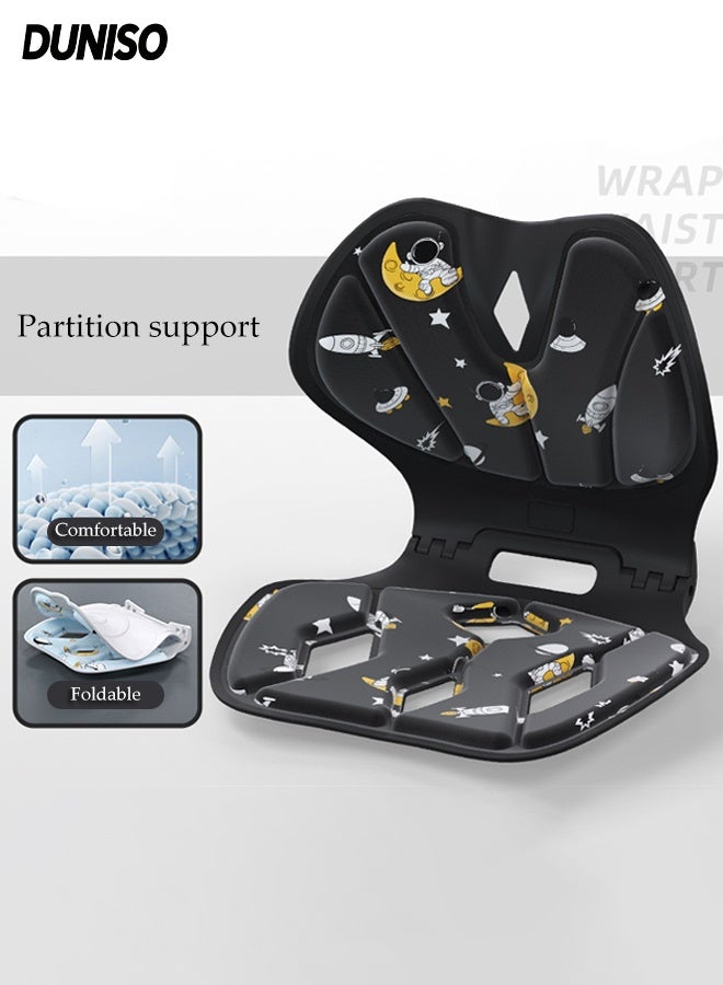 DUNISO Ergonomic Lumbar Support Pillow,Back Support Pillow ,Computer Chair,Chair Back Support for Good Posture Correction and Back Pain Relief, Perfect for Office Chair, Floor Seat, Work from Home - Image 1