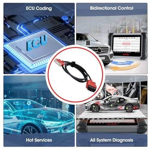 VZG كابل اختبار تشخيص OBD2 من VZG، كابل اختبار رئيسي 16 دبوس لأوتيل، يعمل مع الماسح الضوئي MaxiSys MS908/MS906/Mini MS905/DS808/DS808KIT/MK808/MP808/MP808K/9009 وأدوات المسح الأخرى بنفس الموصل - Image 4