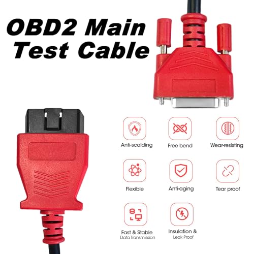 VZG كابل اختبار تشخيص OBD2 من VZG، كابل اختبار رئيسي 16 دبوس لأوتيل، يعمل مع الماسح الضوئي MaxiSys MS908/MS906/Mini MS905/DS808/DS808KIT/MK808/MP808/MP808K/9009 وأدوات المسح الأخرى بنفس الموصل - Image 5
