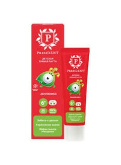 President President® Toothpaste for Kids with Wild Strawberry Flavor 6+ (RDA 50) – Gentle and Effective Protection for Permanent Teeth, 43g 