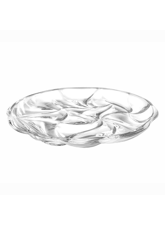 Mondo 6-Piece Opium Small Plate Set (20x19cm) - Elegant Glass Serveware for Modern Dining, Premium Quality Dinnerware, Decorative Tabletop Accessories