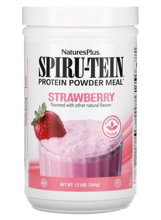 NaturesPlus مسحوق بروتين سبيرو-تين وجبة بالفراولة 1.2 رطل (544 جرام) - Image 1