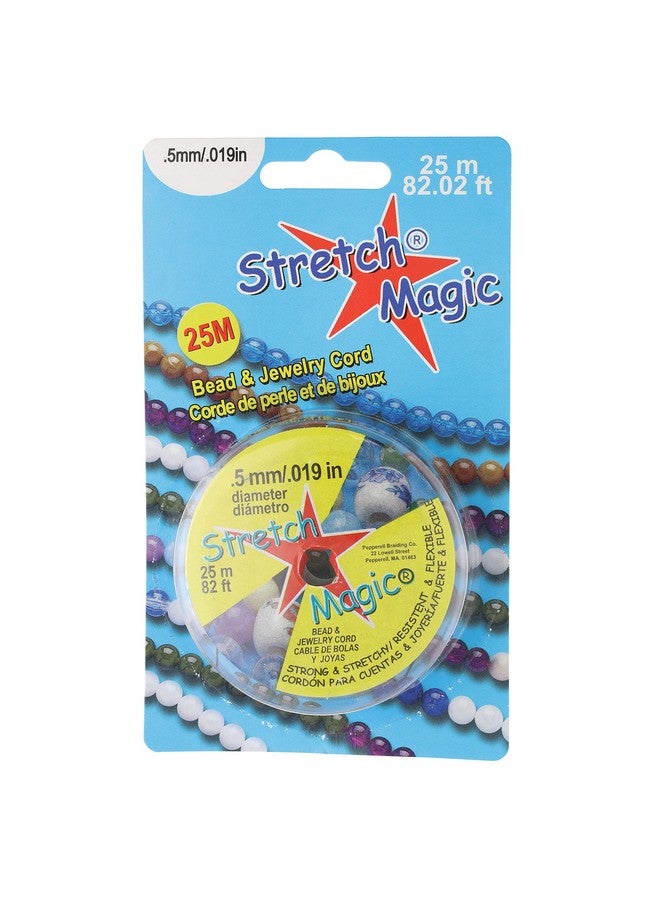 ستريتش ماجيك سلك الخرز والمجوهرات قوي وقابل للتمدد وسهل العقد لون أسود 0.5 مم قطر 25 متر (82 قدم) بكرة سلسلة مرنة لصنع مجوهرات مطرزة - Image 4