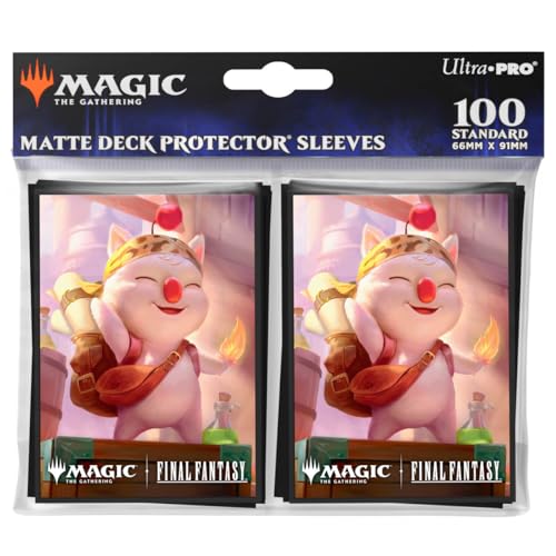 Ultra PRO Final Fantasy x Universes Beyond Stiltzkin Moogle Merchant 100ct Deck Protector Sleeves for Magic The Gathering Trading Card Accessories Collectible Card Game Gear - Image 1