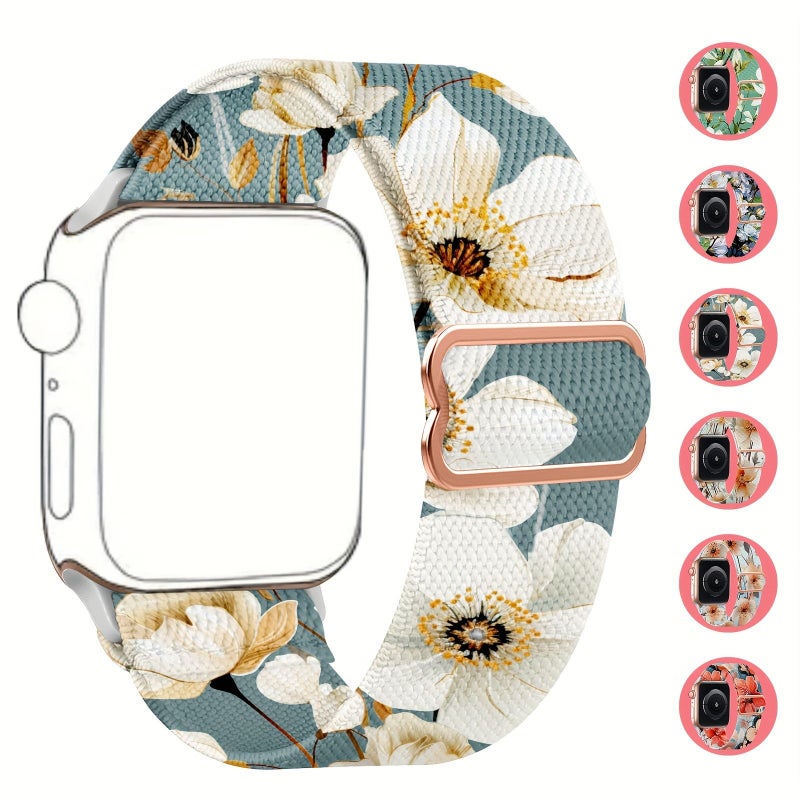 حزام نايلون مرن بألوان مختلطة 1 بمقاس 38 مم 40 مم 41 مم متوافق مع جميع ساعات Apple Watch - Image 1