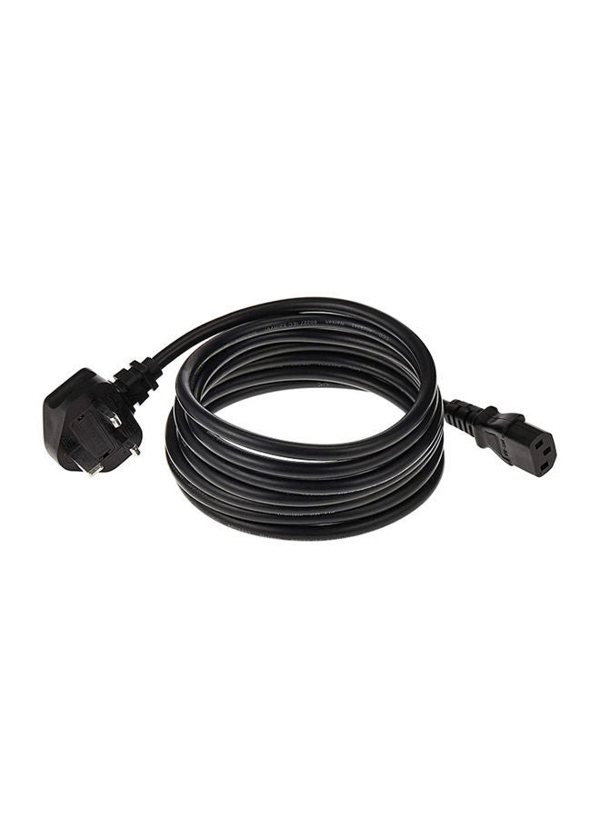 NIBEMINENT 3-Pin Desktop Power Cable UK Plug Black - Image 1