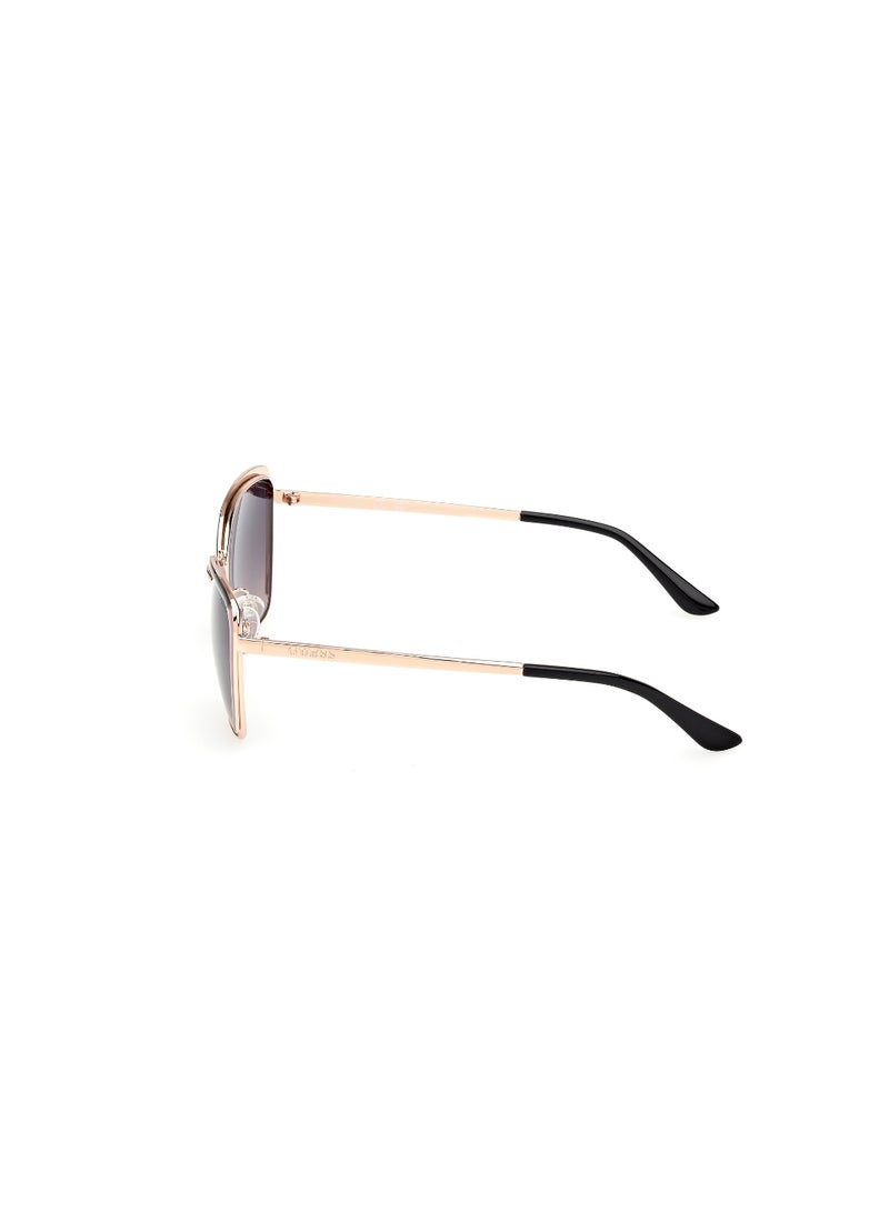 GUESS FULL RIM FEMALE SQUARE GOLD METAL SUNGLASSES - Image 2