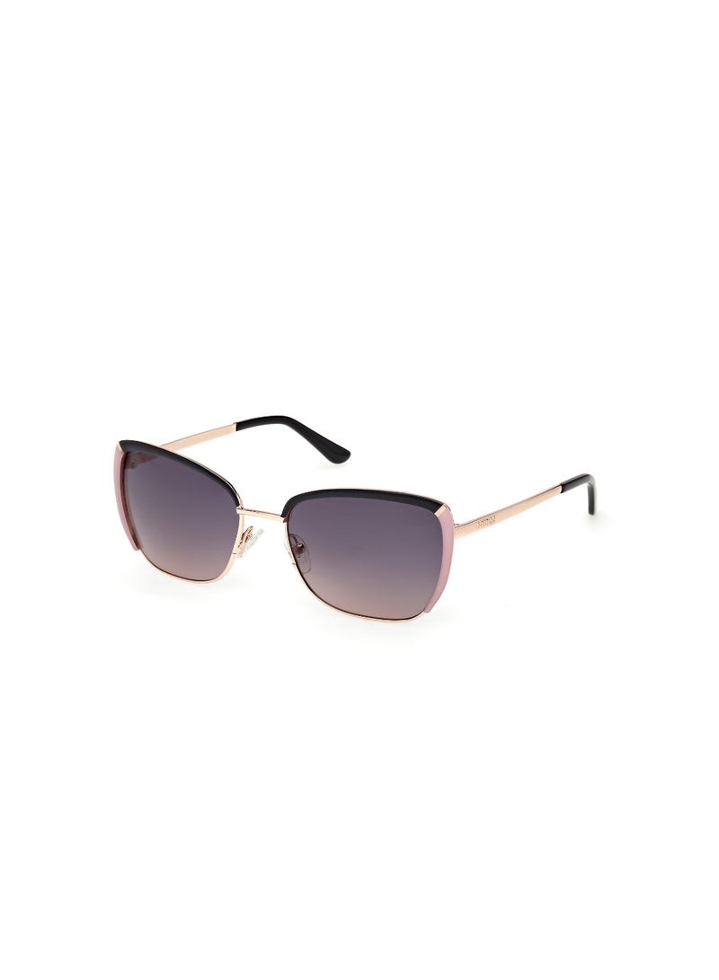 GUESS FULL RIM FEMALE SQUARE GOLD METAL SUNGLASSES - Image 1