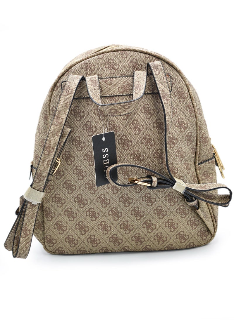 GUESS Guess Home Fashion Zipper Women's Backpack Graffiti Letter Leisure Backpack Printed Women's Bag  - Image 3