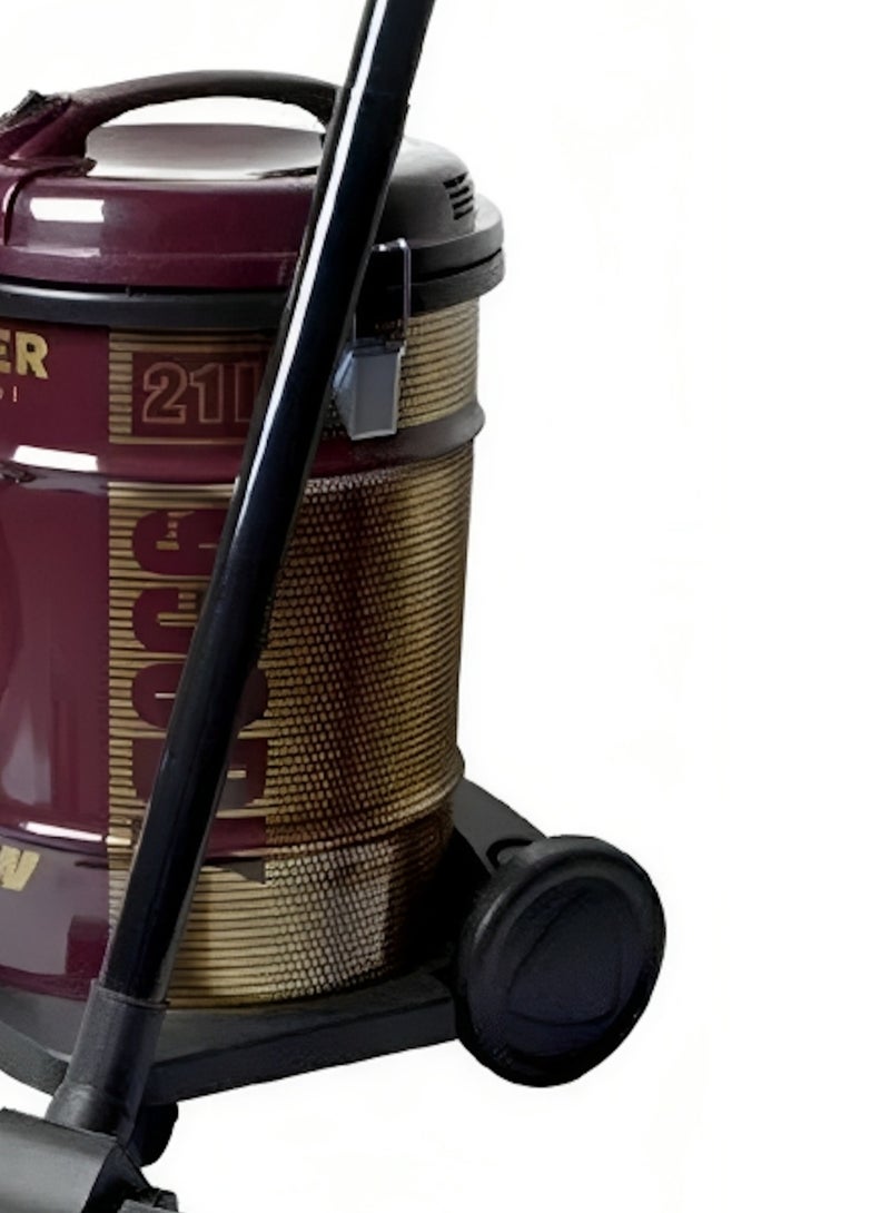 BASURRAH VOYAGER Cylinder Vacuum Cleaner, 21-Liter Capacity – Powerful 1800W Suction, Durable Design with Flexible Hose and Wheels for Easy Mobility, Ideal for Home and Office Cleaning - Image 3